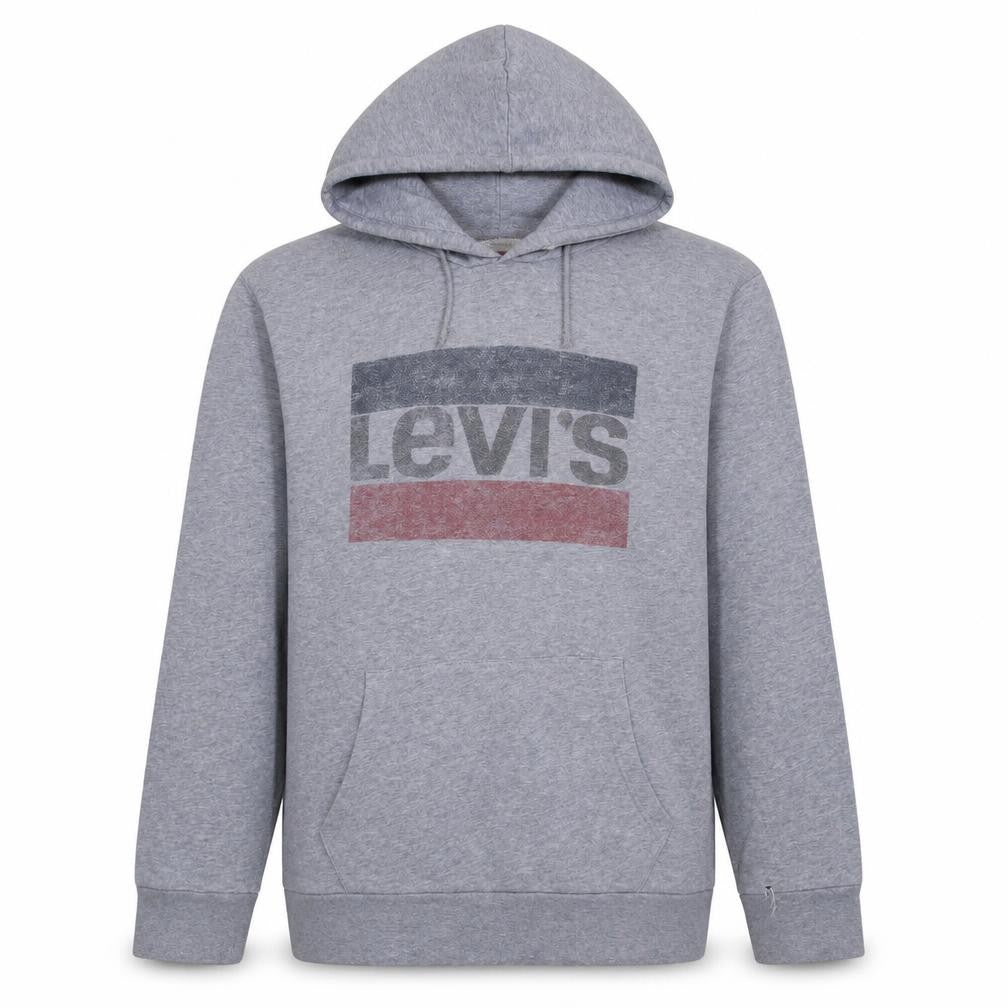Levi's Men's Grey Logo Pullover Hoodie Size L Regular Fit
