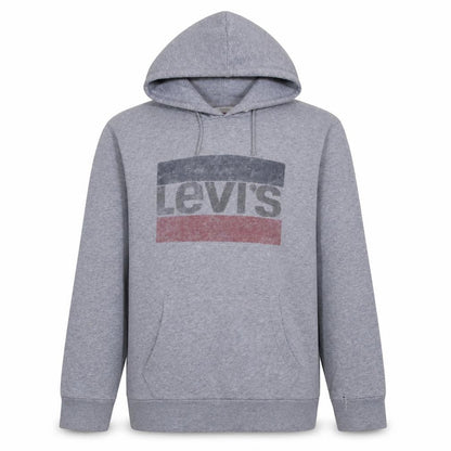Levi's Men's Grey Logo Pullover Hoodie Size L Regular Fit