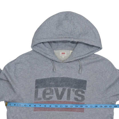 Levi's Men's Grey Logo Pullover Hoodie Size L Regular Fit