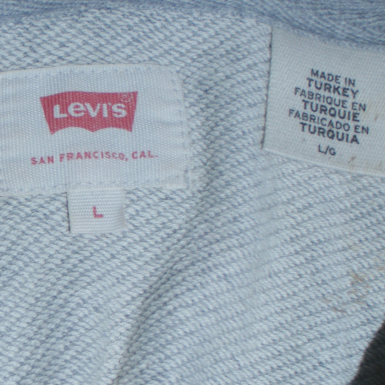 Levi's Men's Grey Logo Pullover Hoodie Size L Regular Fit