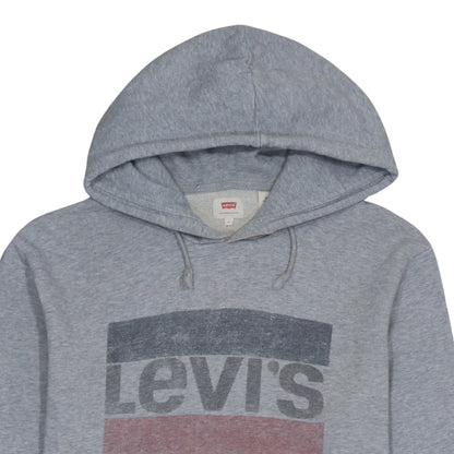 Levi's Men's Grey Logo Pullover Hoodie Size L Regular Fit