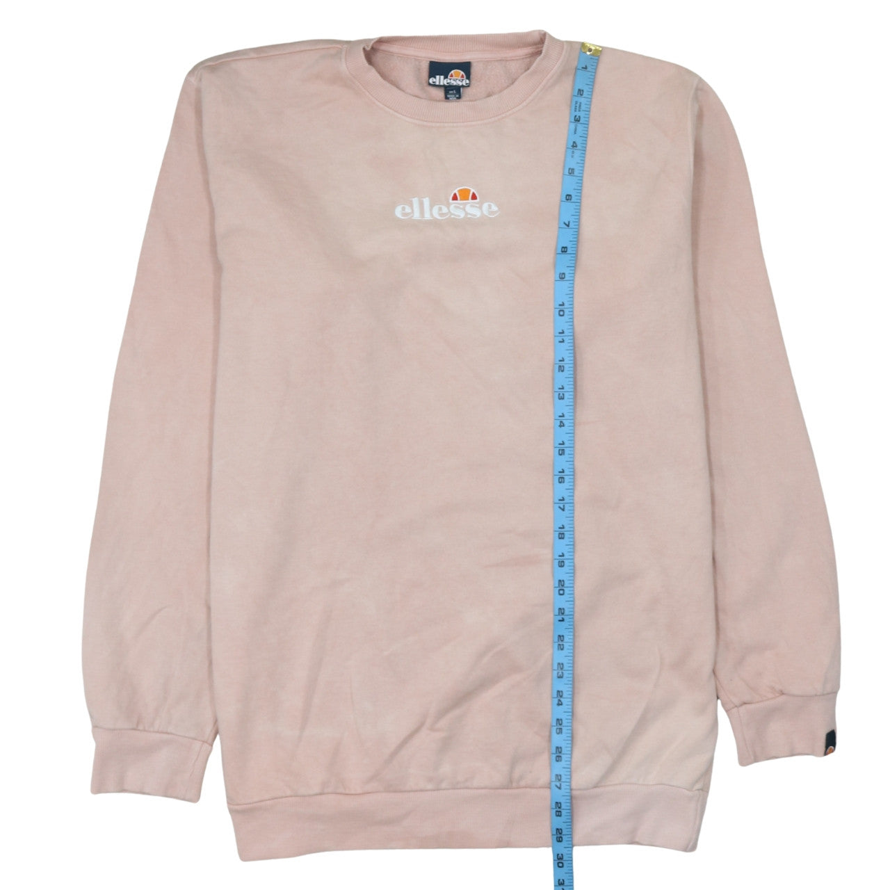 Ellesse Womens Pink Sweatshirt L Cotton Crew Neck Long Sleeve Casual