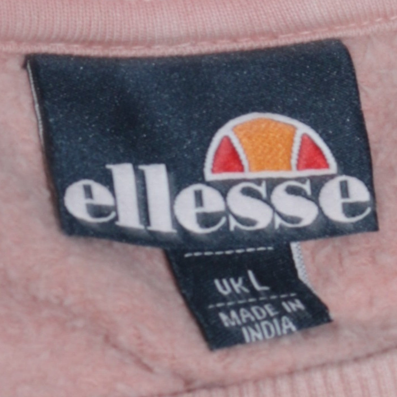 Ellesse Womens Pink Sweatshirt L Cotton Crew Neck Long Sleeve Casual