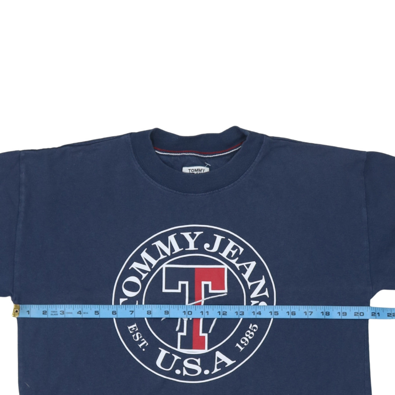 Tommy Jeans Men's Blue USA Logo Cotton T-Shirt Size M
