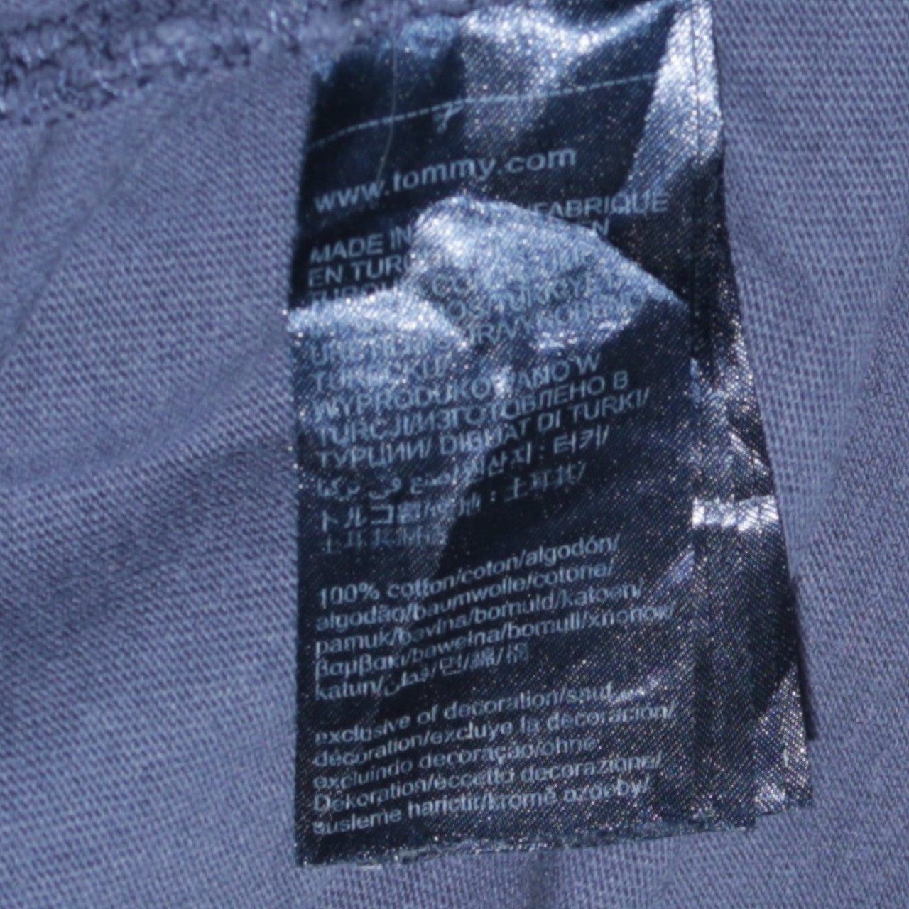 Tommy Jeans Men's Blue USA Logo Cotton T-Shirt Size M
