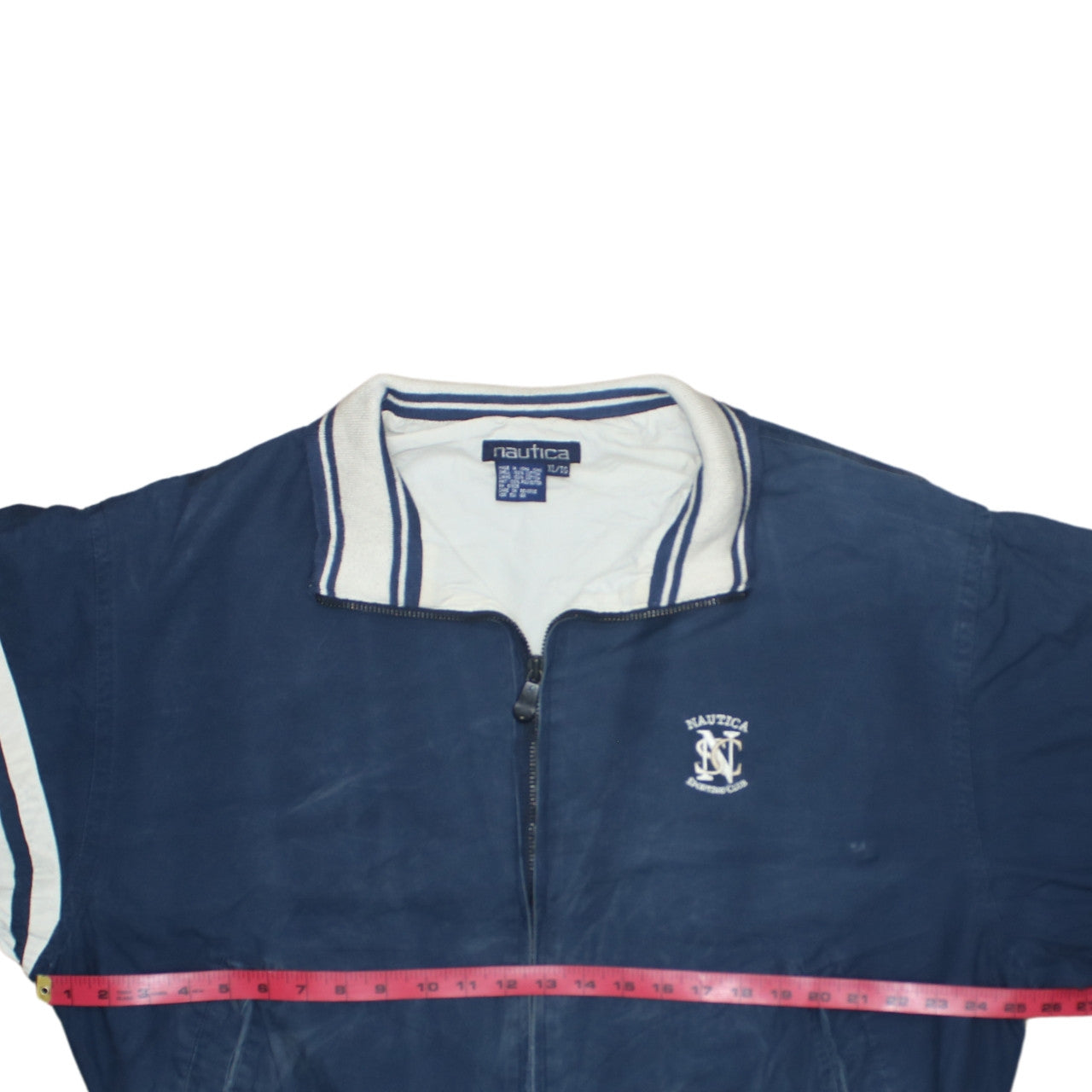 Nautica Men's Blue Cotton Bomber Jacket Size L Sporting Club