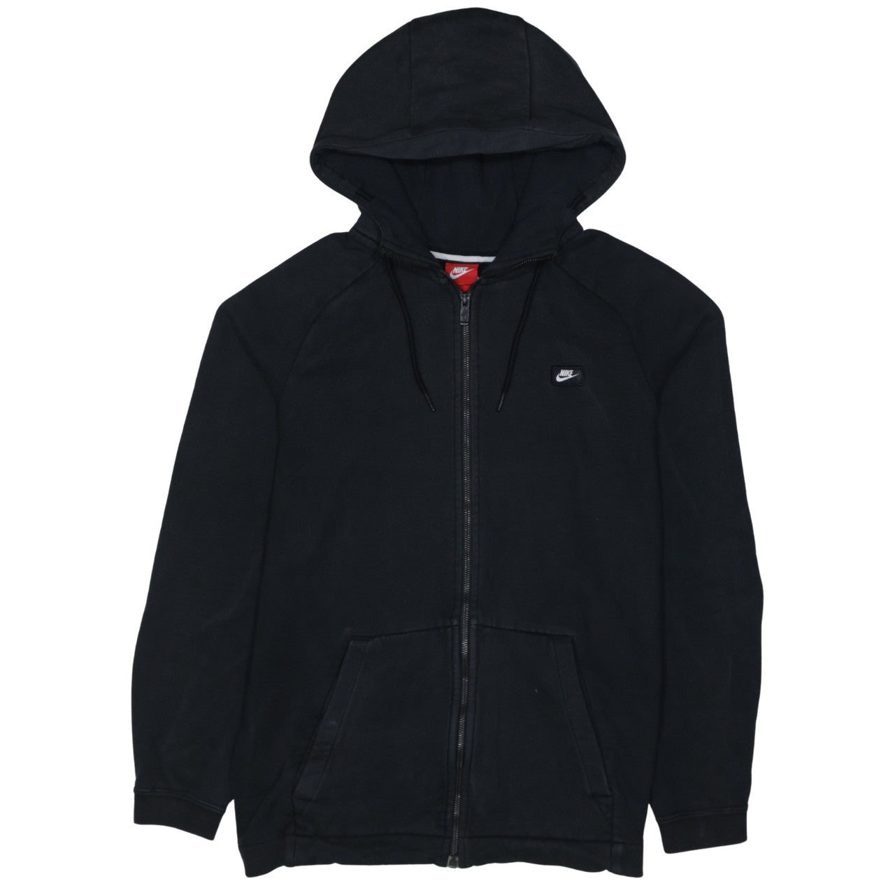 Nike Mens Black Full Zip Hoodie L Sportswear Fleece Sweatshirt