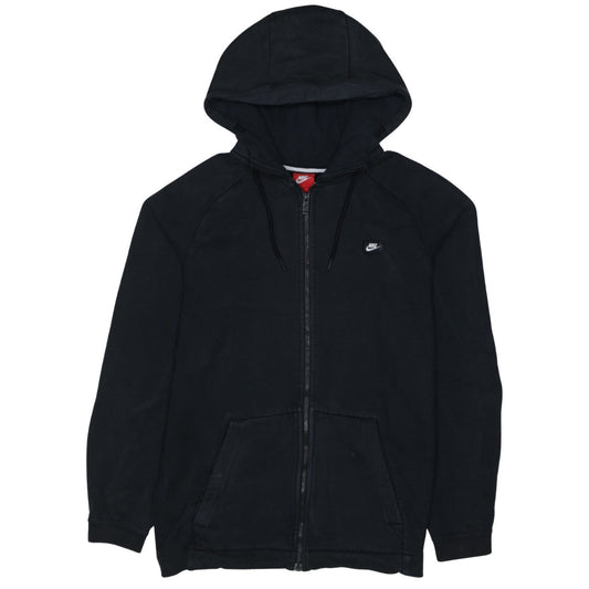 Nike Mens Black Full Zip Hoodie L Sportswear Fleece Sweatshirt