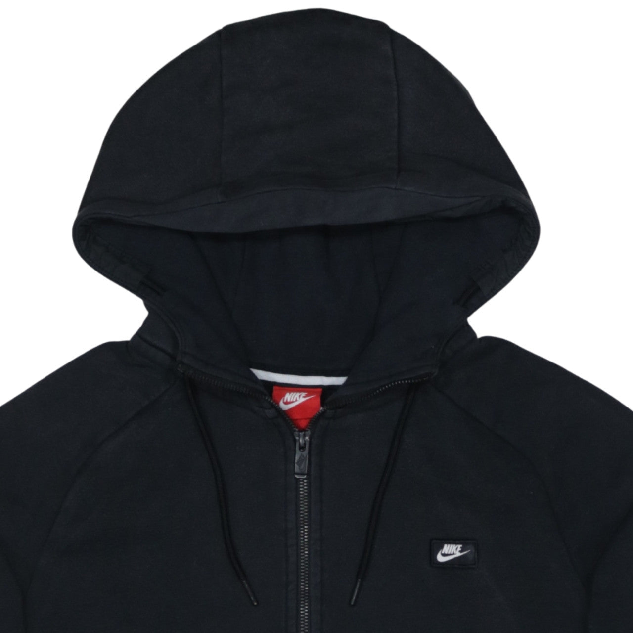 Nike Mens Black Full Zip Hoodie L Sportswear Fleece Sweatshirt