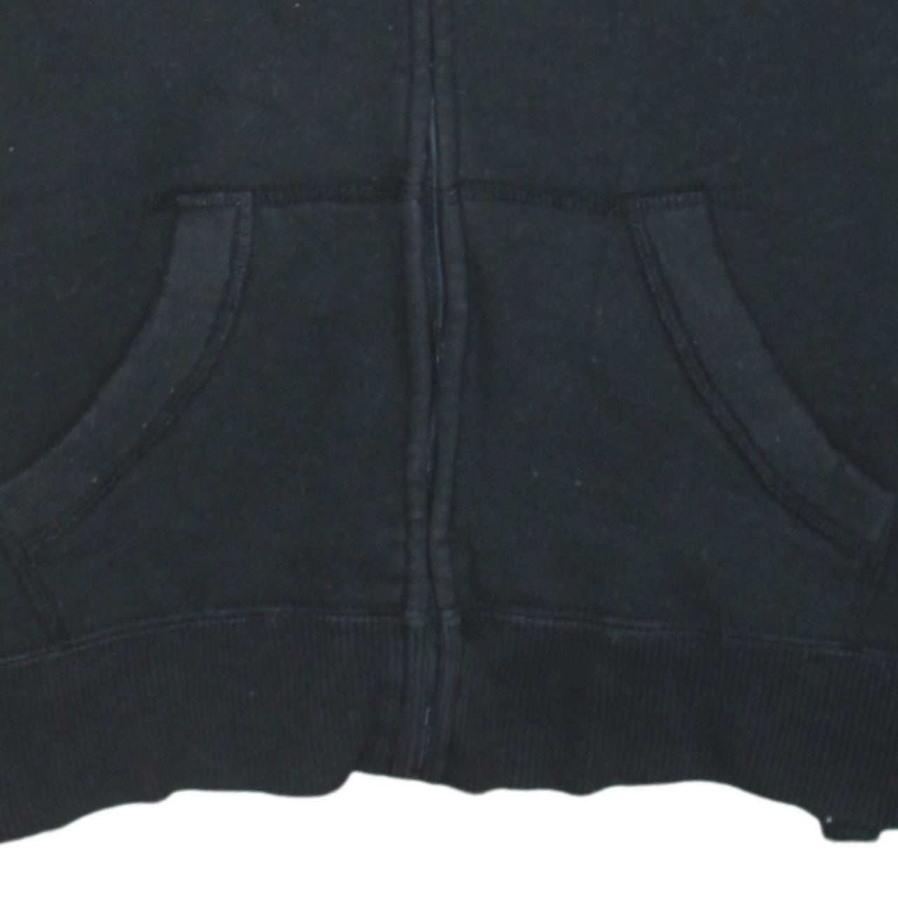 Hollister Men Black Full Zip Hoodie S Logo Fleece Sweatshirt