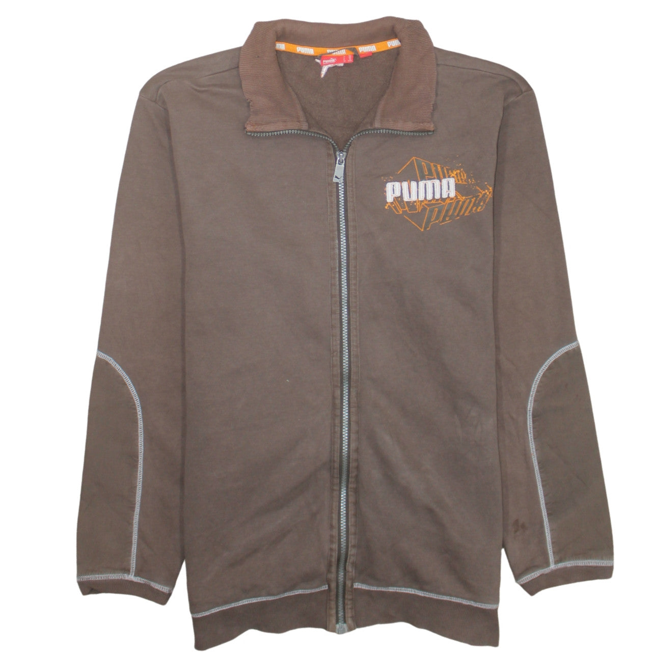 Puma Men's Brown 2XL Full Zip Sports Sweatshirt