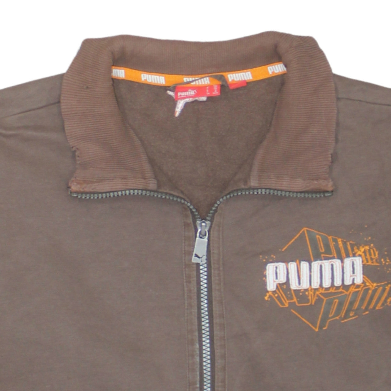 Puma Men's Brown 2XL Full Zip Sports Sweatshirt
