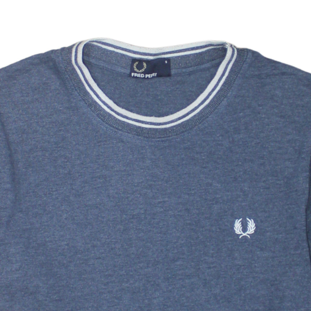Fred Perry Men's Blue Crew Neck Short Sleeve T-Shirt Size S Classic