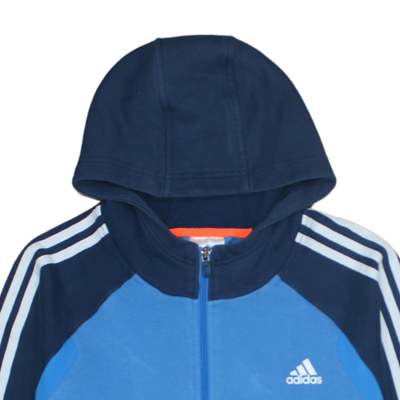 Adidas Men's Blue Full Zip Fleece Hoodie Size L Sportswear