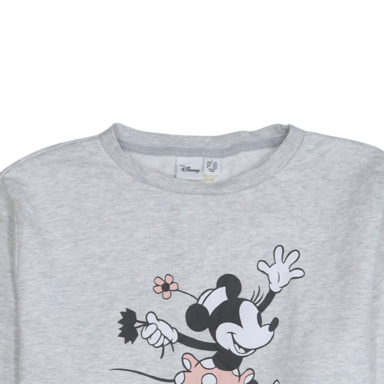 Disney Womens Grey Minnie Mouse Pullover Sweatshirt Size L