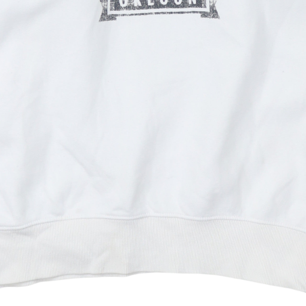 Nike Women White Pullover Sweatshirt S Crew Neck Oregon Print
