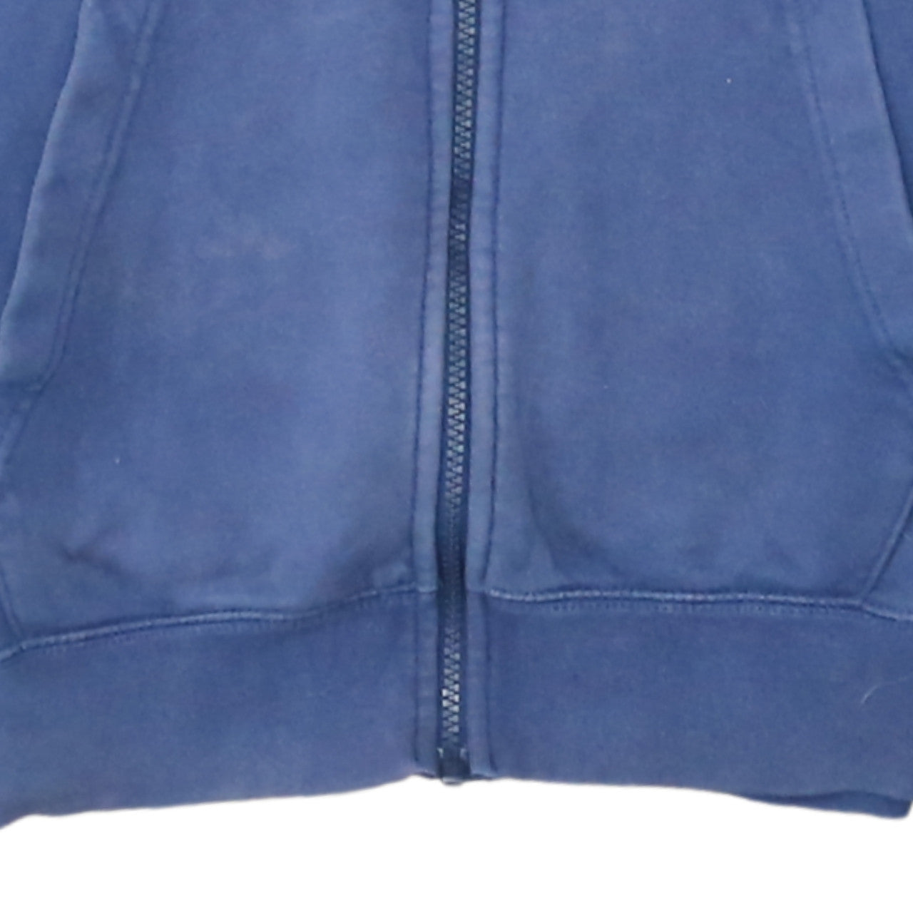 Nike Men's Blue Full Zip Hoodie Small Cotton Blend Classic Style