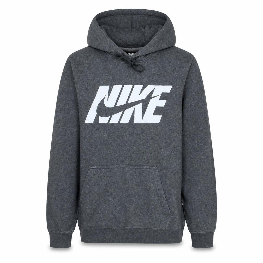 Nike Women’s Grey Pullover Hoodie Small Cotton Blend Logo Sweatshirt