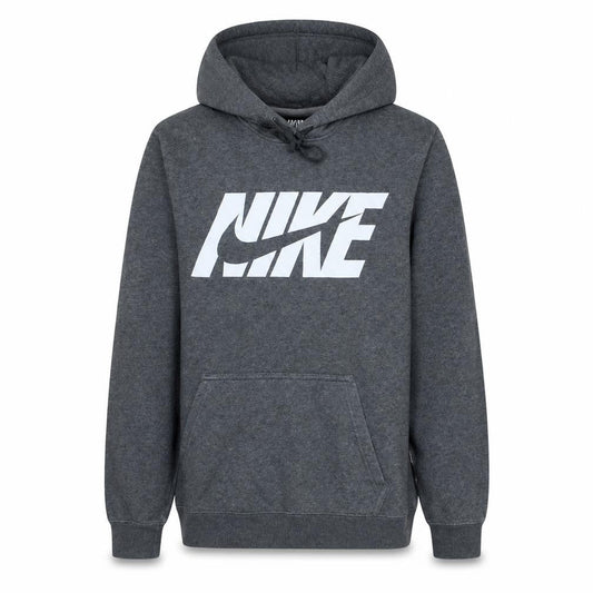 Nike Women’s Grey Pullover Hoodie Small Cotton Blend Logo Sweatshirt