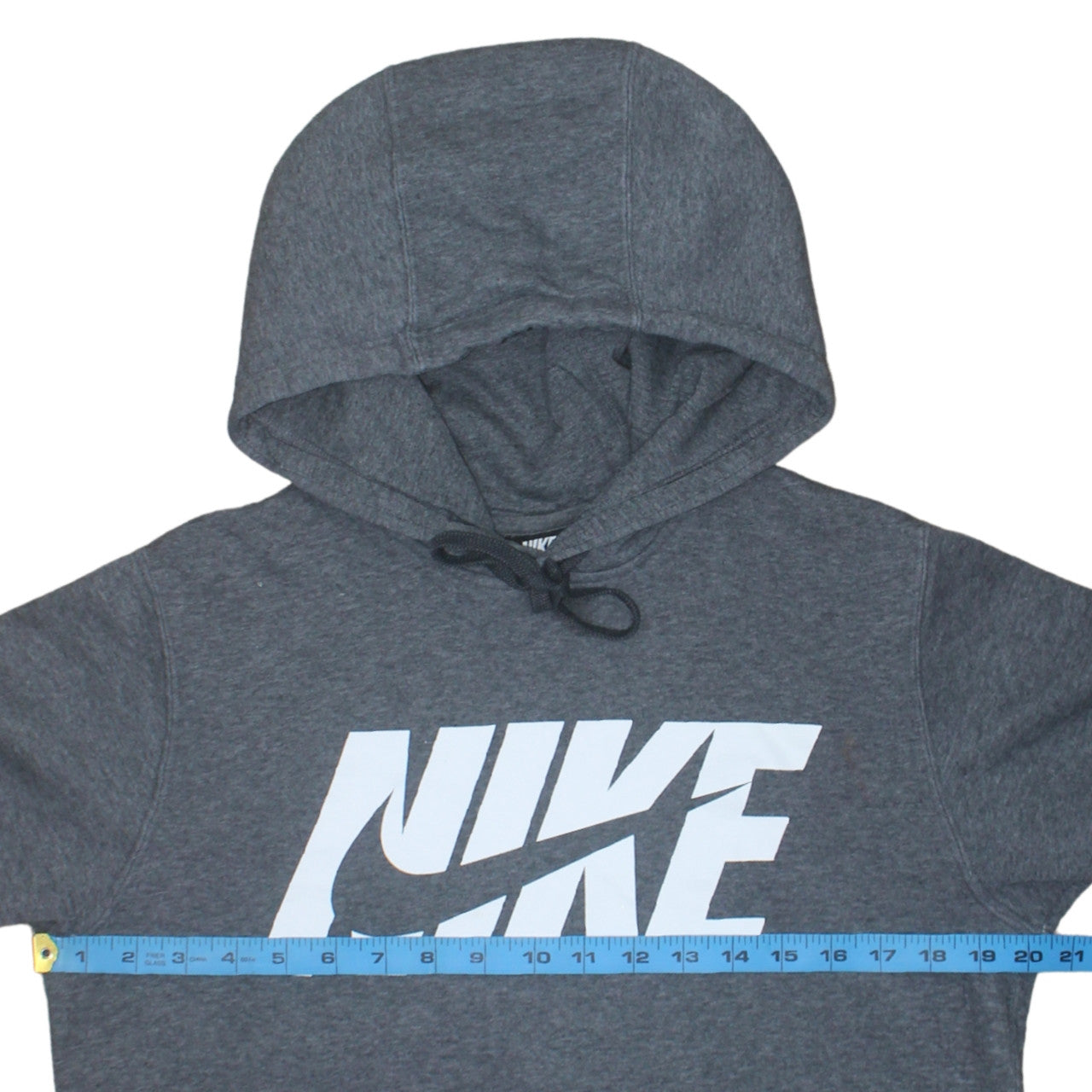 Nike Women’s Grey Pullover Hoodie Small Cotton Blend Logo Sweatshirt