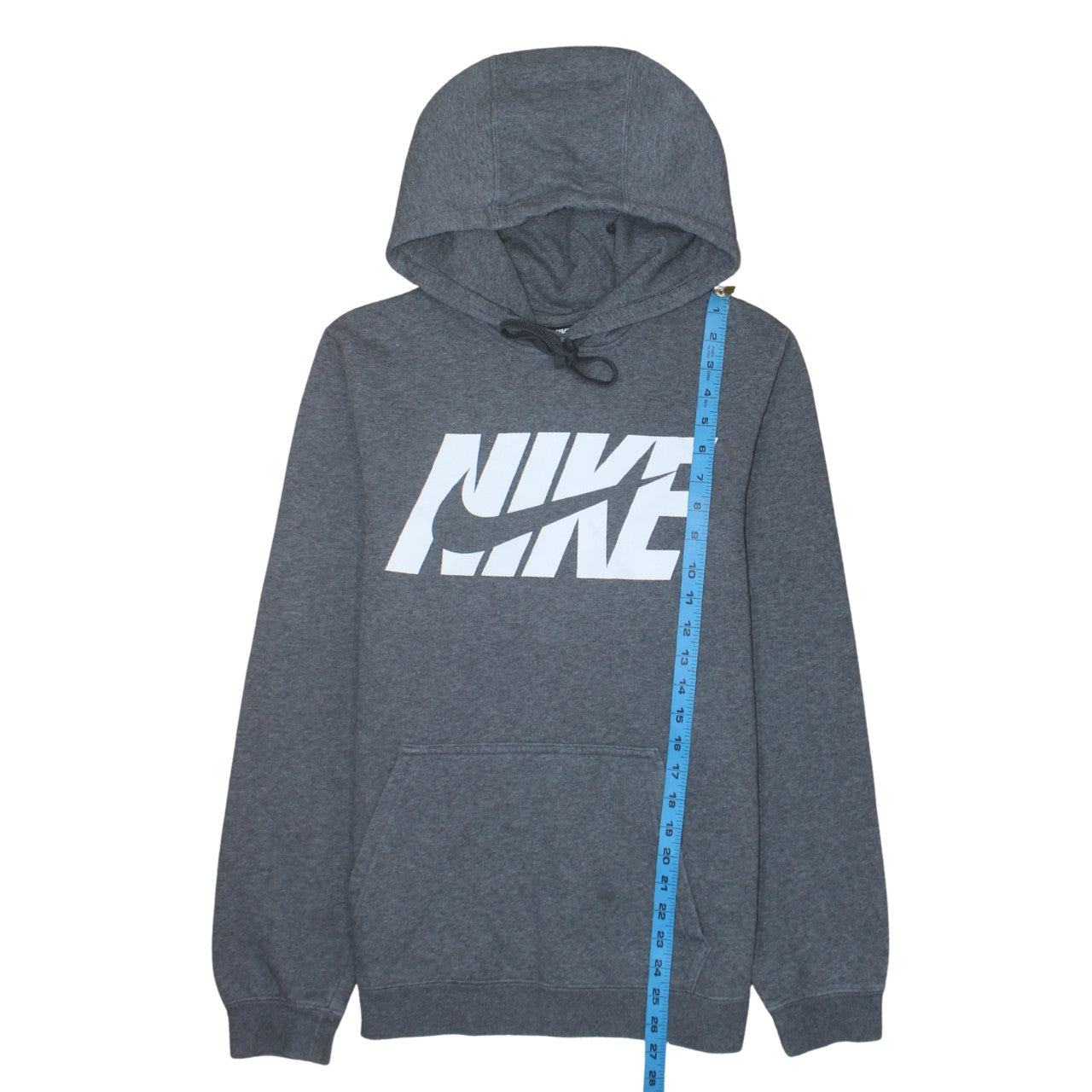 Nike Women’s Grey Pullover Hoodie Small Cotton Blend Logo Sweatshirt