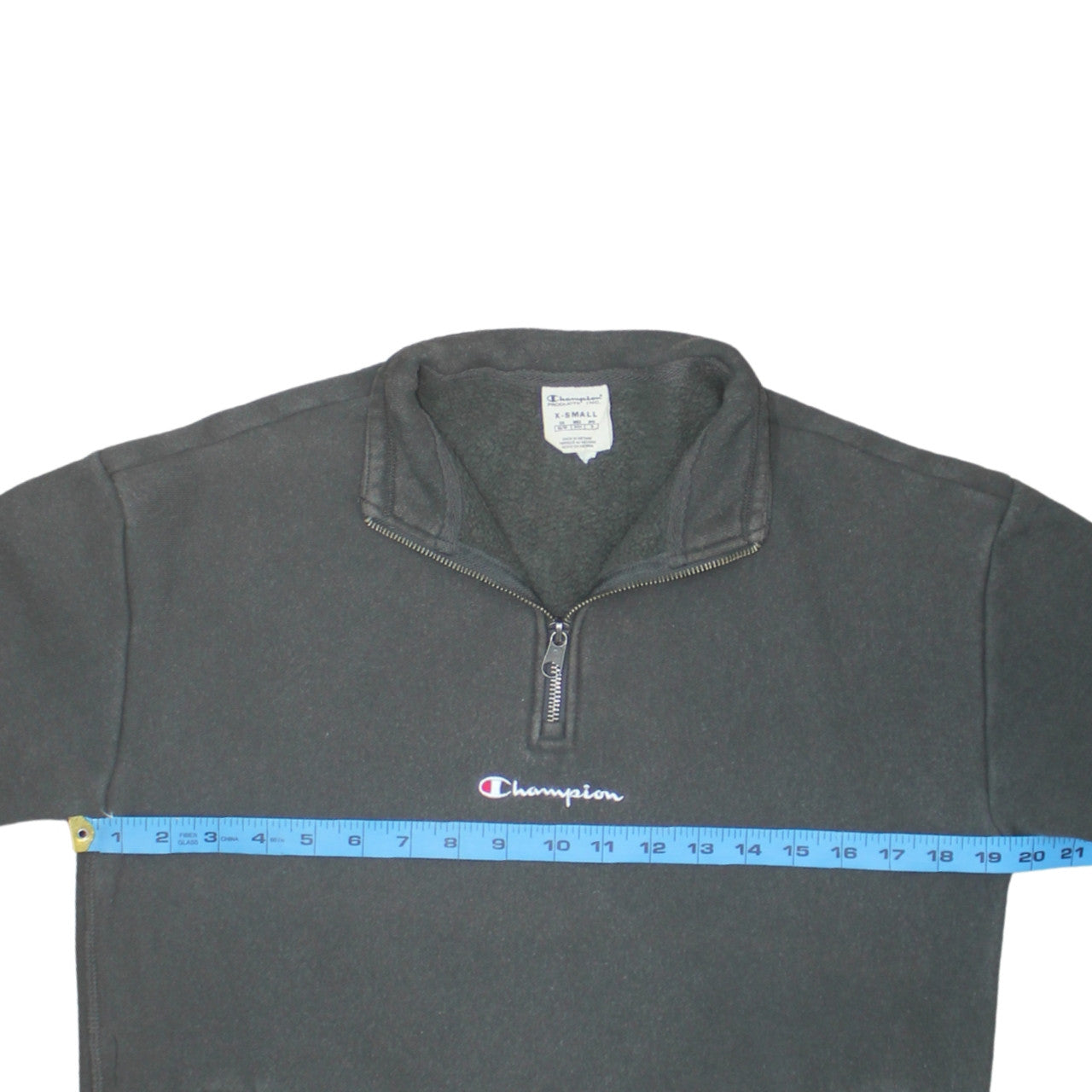 Champion Women’s Black XS 1/4 Zip Pullover Sweatshirt Cotton Blend
