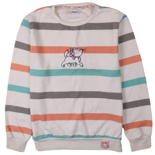 Disney Womens XS Marie Aristocats Striped Pullover Sweatshirt