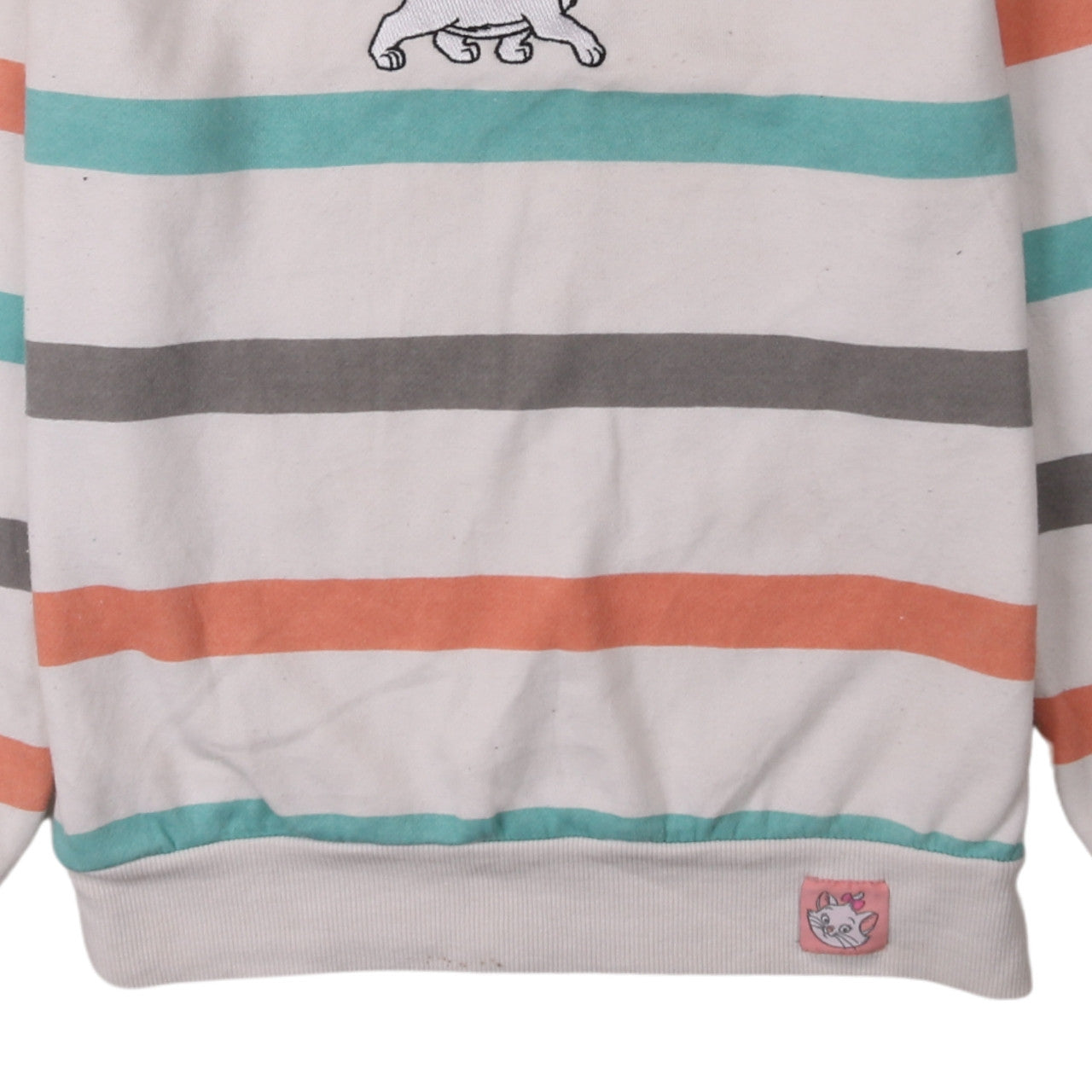 Disney Womens XS Marie Aristocats Striped Pullover Sweatshirt
