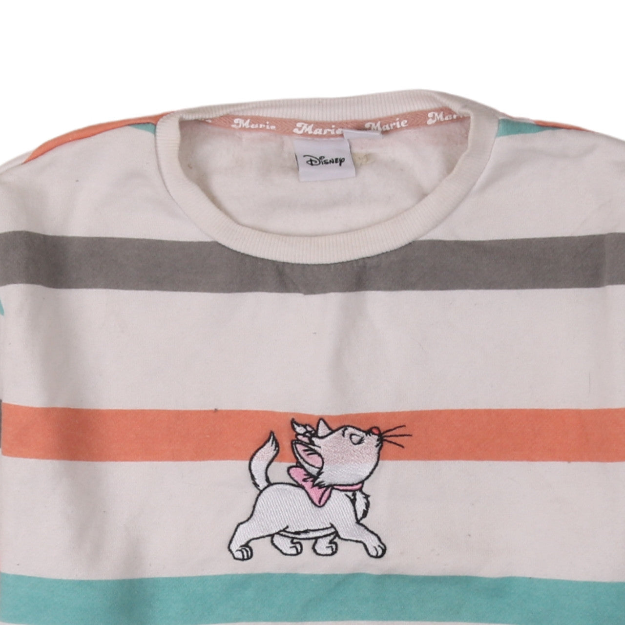Disney Womens XS Marie Aristocats Striped Pullover Sweatshirt