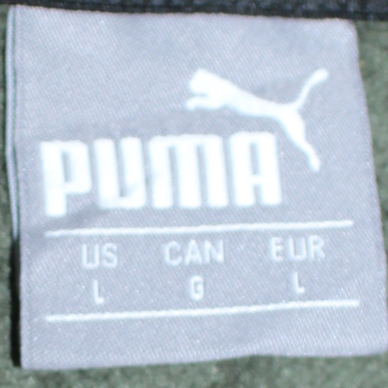 Puma Men's Green Pullover Hoodie L Logo Graphic Sportswear