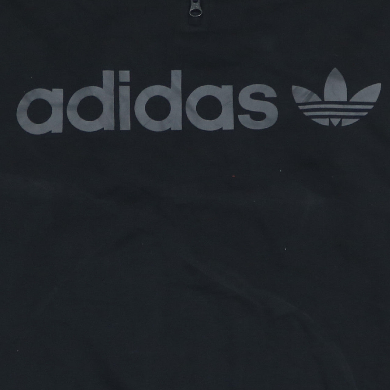Adidas Men's Black 1/4 Zip Logo Sweatshirt Size S
