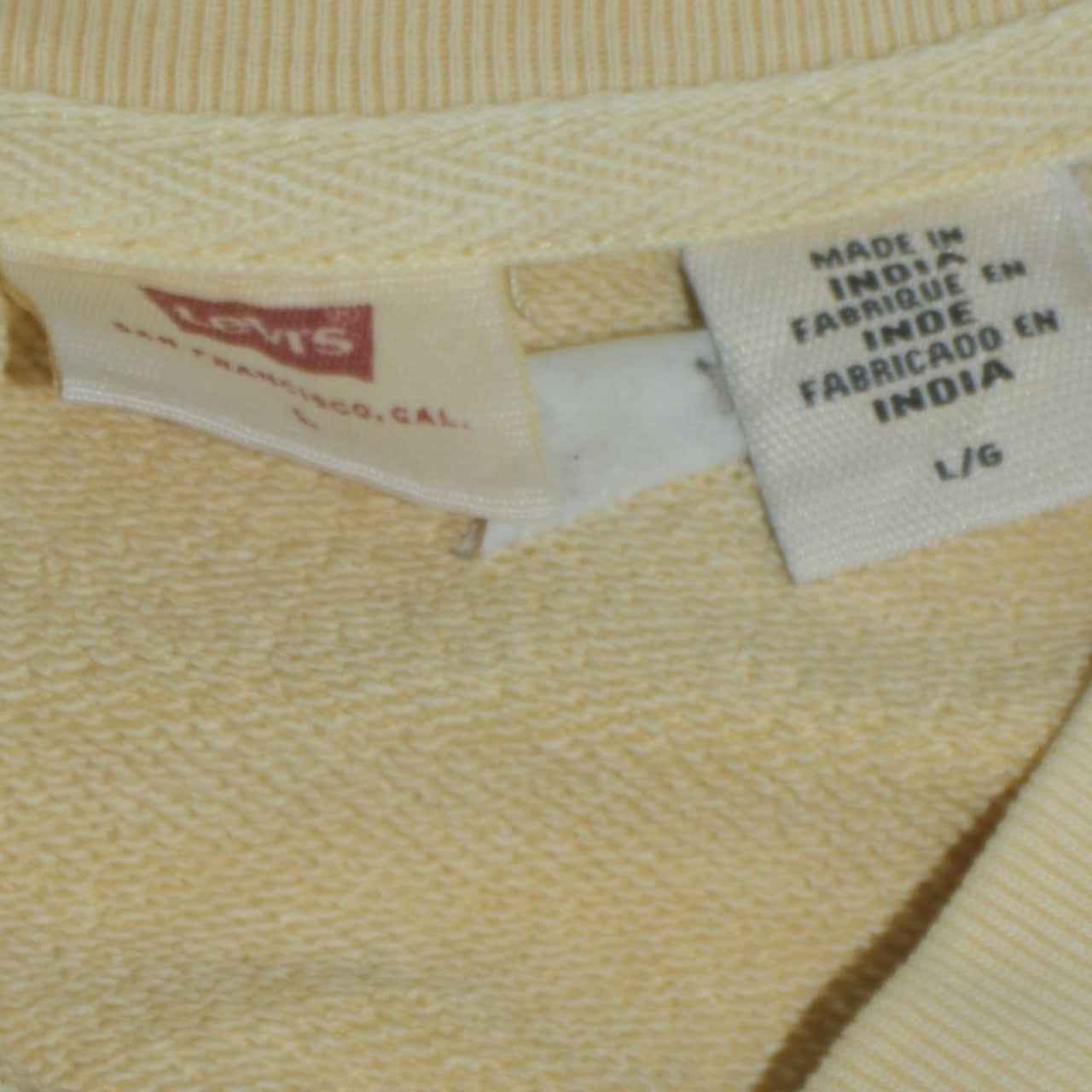 Levi's Womens Beige Crew Neck Pullover Sweatshirt L Cotton