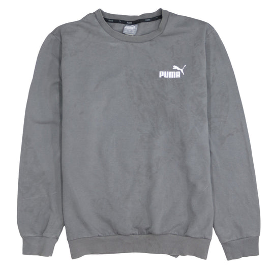 Puma Men's Grey Crew Neck Pullover Sweatshirt Size M Classic Fit