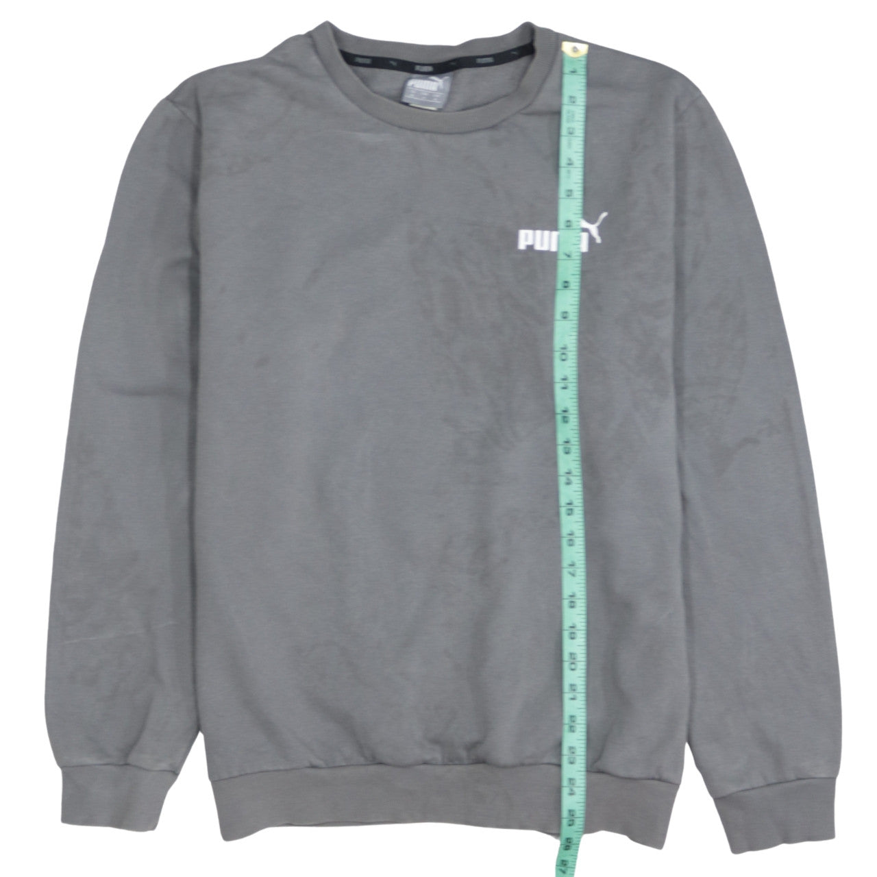 Puma Men's Grey Crew Neck Pullover Sweatshirt Size M Classic Fit