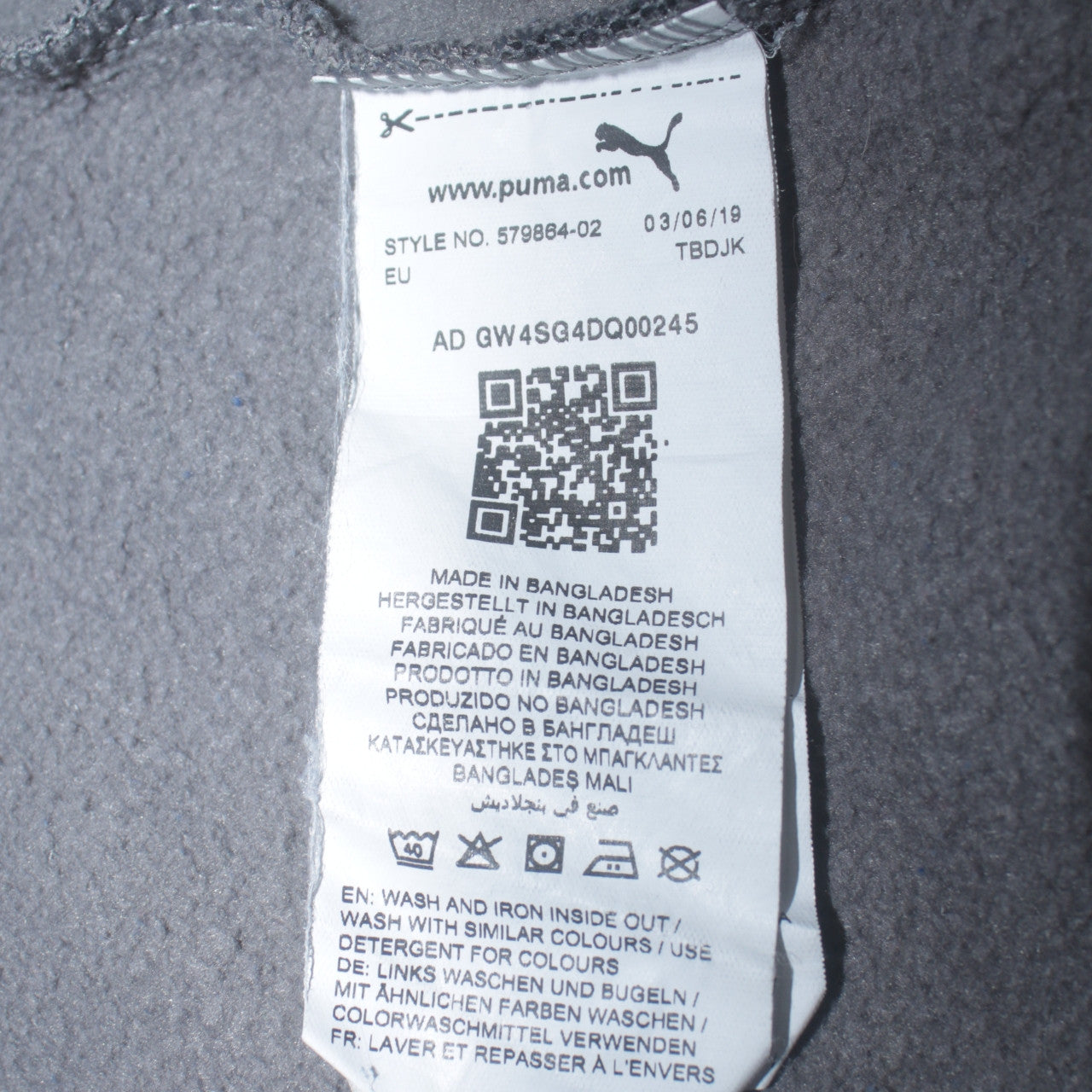 Puma Men's Grey Crew Neck Pullover Sweatshirt Size M Classic Fit
