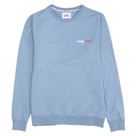 Tommy Jeans Men's Blue Crew Neck Logo Sweatshirt Size M