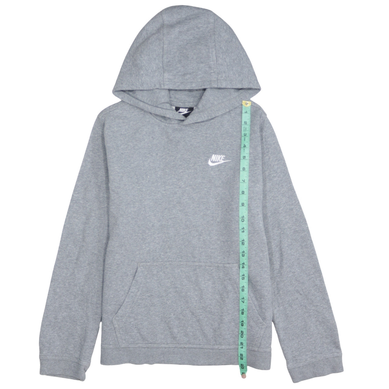 Nike Boys Grey Pullover Hoodie XL 158-170cm Standard Fit Logo Sweatshirt