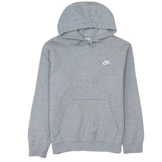Nike Men's Grey Pullover Hoodie Small Fleece Logo Sportswear