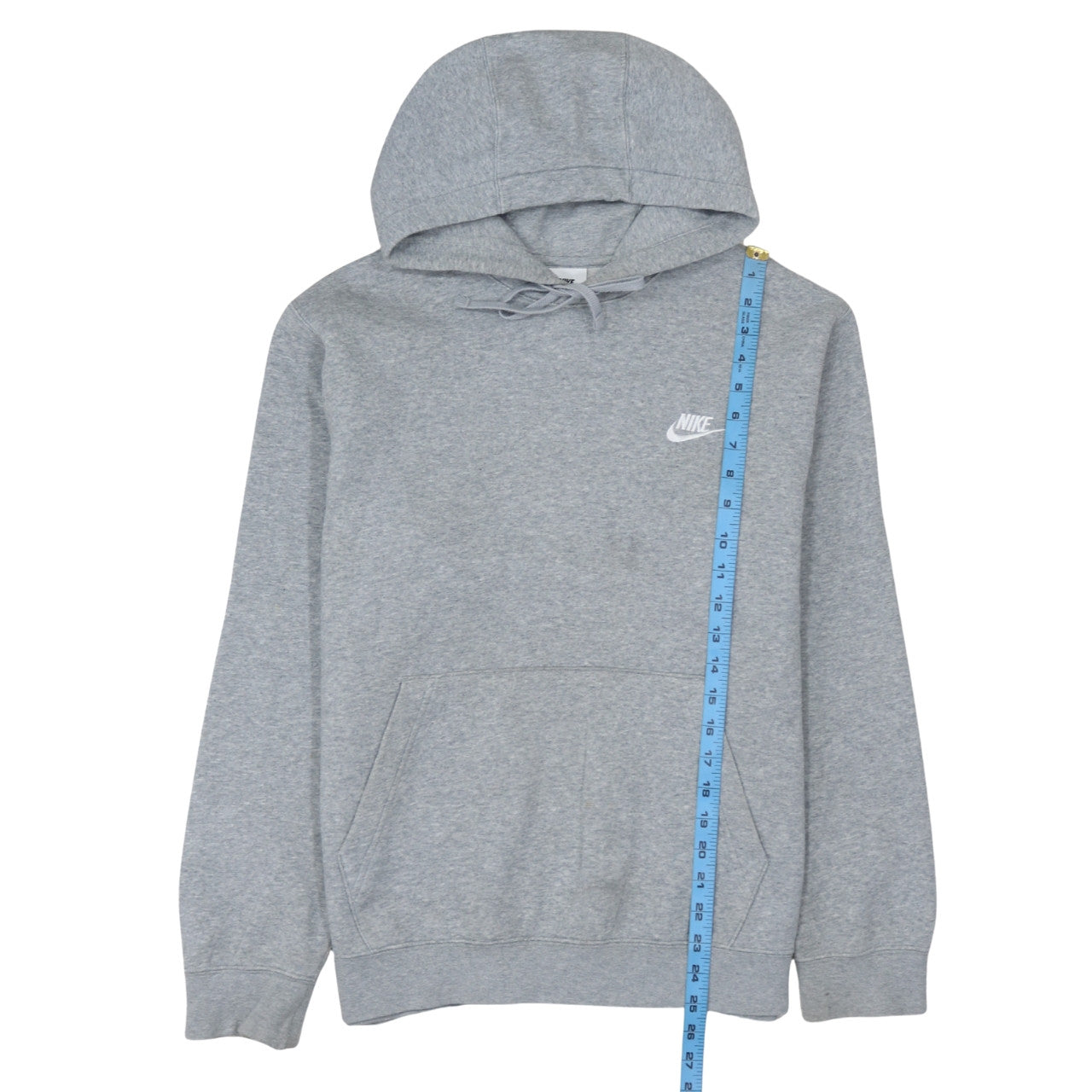 Nike Men's Grey Pullover Hoodie Small Fleece Logo Sportswear