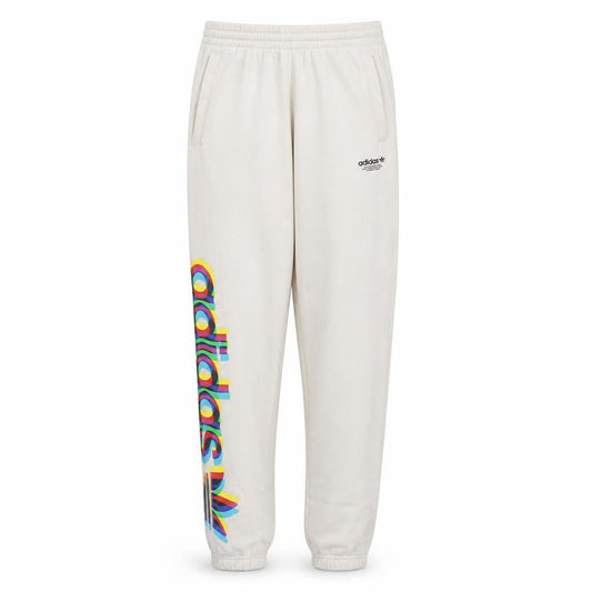 adidas Womens White XS Jogger Sweatpants with Colourful Logo