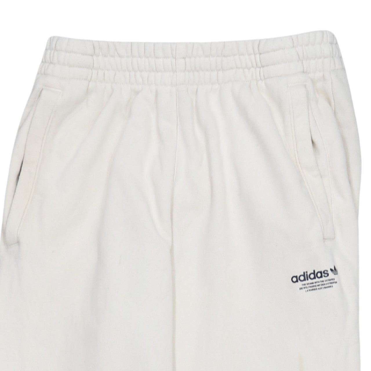 adidas Womens White XS Jogger Sweatpants with Colourful Logo