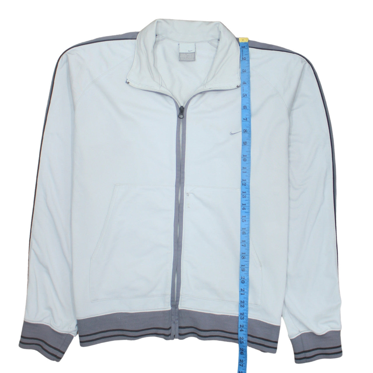 Nike Men's Grey Full Zip Sweatshirt M Regular Fit Lightweight