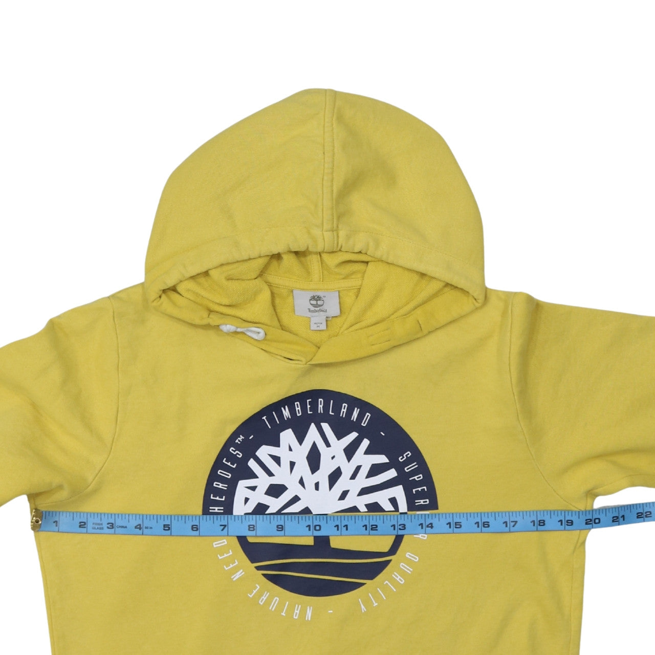 Timberland Womens Yellow Cotton Blend Pullover Hoodie M