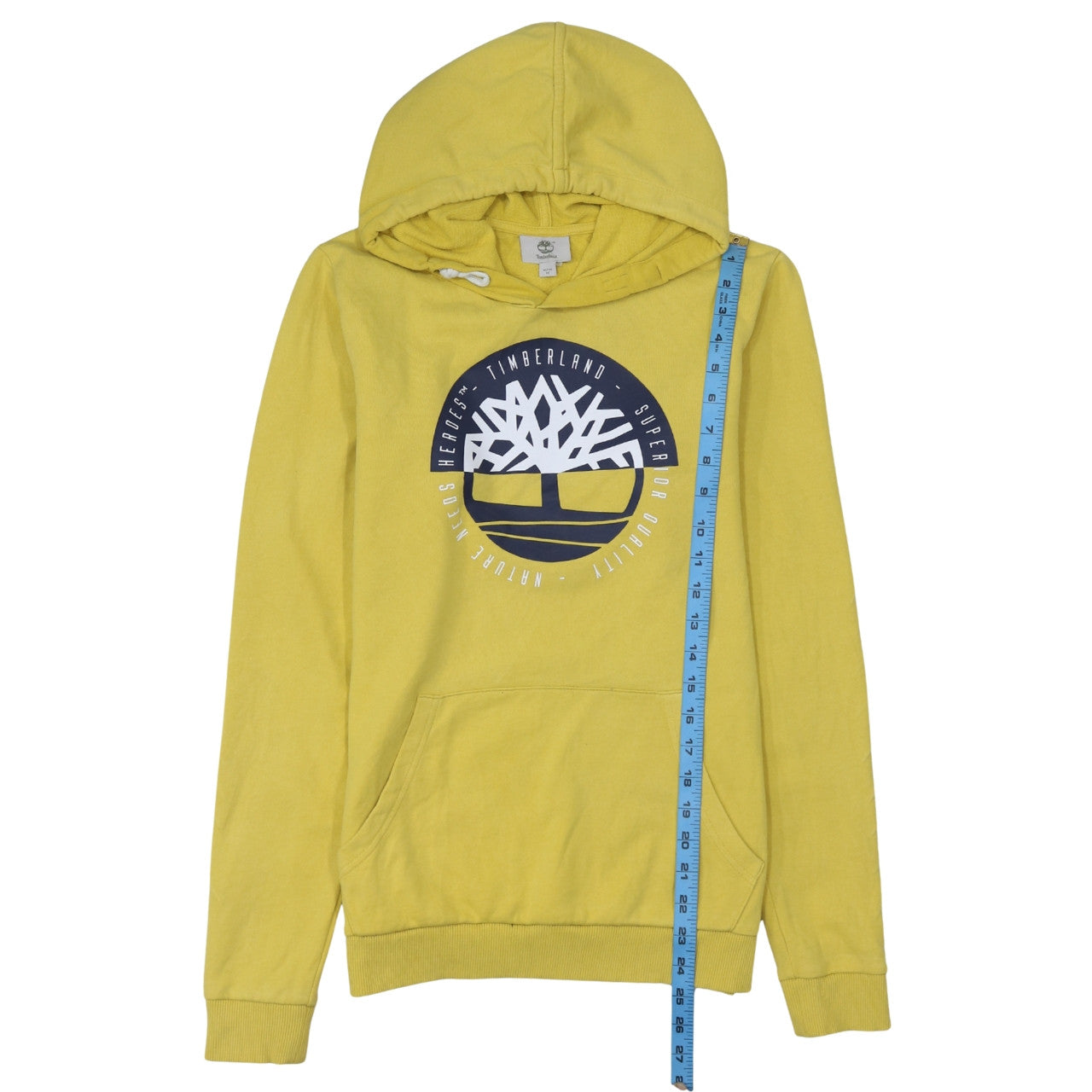 Timberland Womens Yellow Cotton Blend Pullover Hoodie M