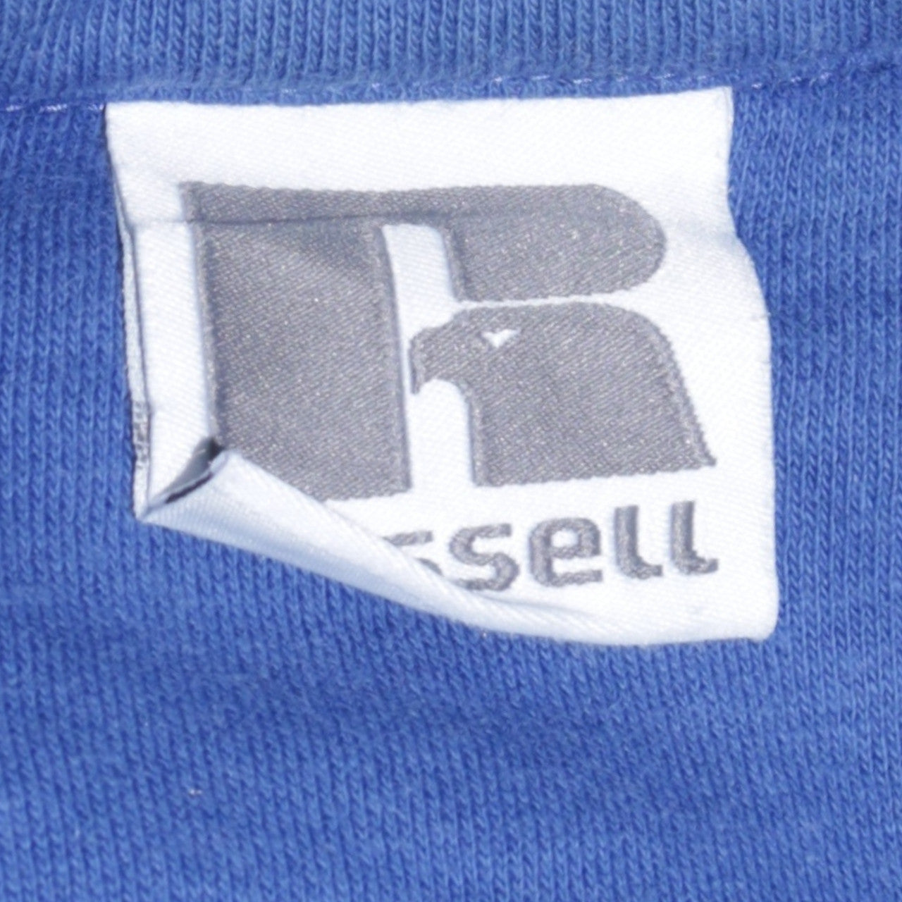 Russell Blue Men’s Long Sleeve Polo Shirt Size L Embroidered Logo