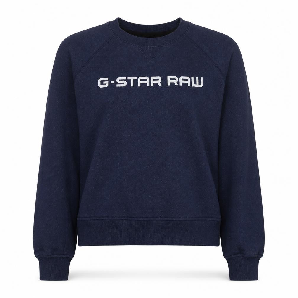 G-Star RAW Women's Navy Blue Raglan Crew Neck Sweatshirt M