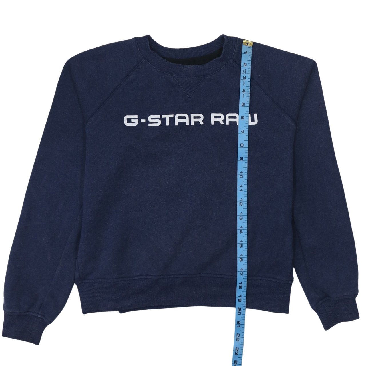 G-Star RAW Women's Navy Blue Raglan Crew Neck Sweatshirt M