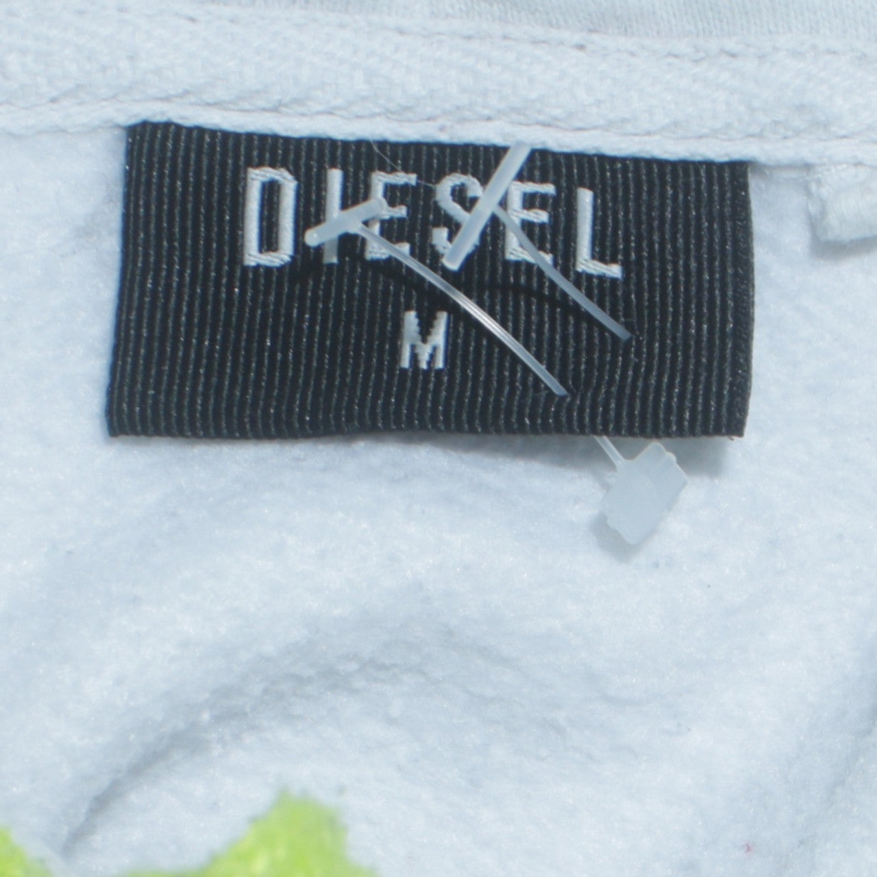 Diesel Mens White Hoodie M Pullover Fleece Logo Hooded Sweatshirt