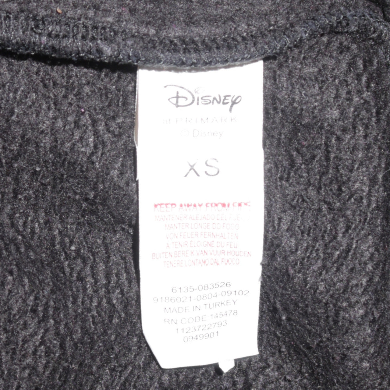 Disney x Primark Women Black XS Pullover Hoodie Mickey Mouse Graphic