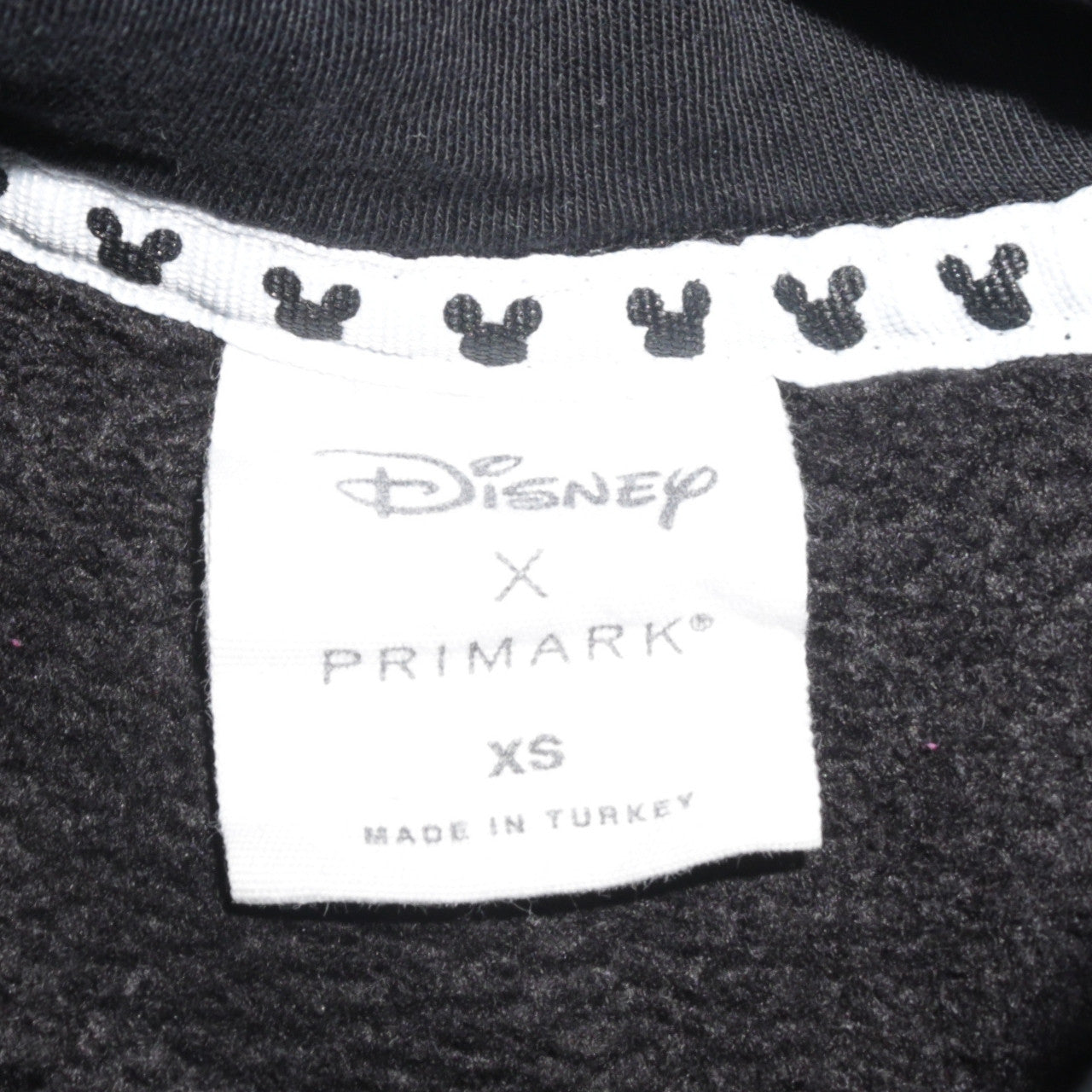 Disney x Primark Women Black XS Pullover Hoodie Mickey Mouse Graphic